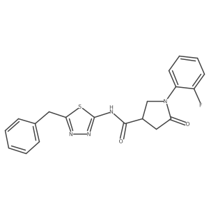 N-(5-benzyl-1,3,4-thiadiazol-2-yl)-1-(2-fluorophenyl)-5-oxopyrrolidine-3-carboxamide Structure