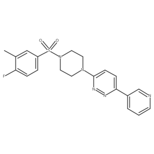 3-[4-(4-Fluoro-3-methylbenzenesulfonyl)piperazin-1-yl]-6-(pyridin-3-yl)pyridazine Structure