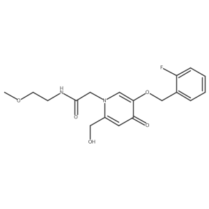 2-(5-((2-fluorobenzyl)oxy)-2-(hydroxymethyl)-4-oxopyridin-1(4H)-yl)-N-(2-methoxyethyl)acetamide结构式