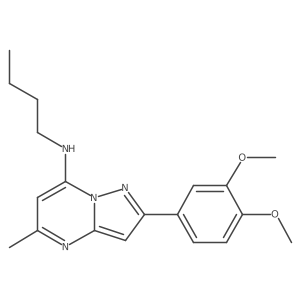 N-butyl-2-(3,4-dimethoxyphenyl)-5-methylpyrazolo[1,5-a]pyrimidin-7-amine结构式