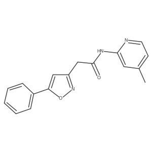 N-(4-methylpyridin-2-yl)-2-(5-phenylisoxazol-3-yl)acetamide结构式