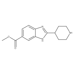 Methyl 2-(piperidin-4-yl)-1H-benzo[d]imidazole-6-carboxylate Structure