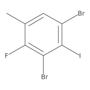 3,5-Dibromo-2-fluoro-4-iodotoluene结构式