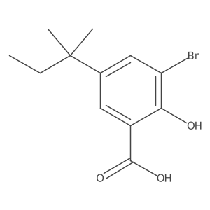 3-Bromo-5-(1,1-dimethylpropyl)-2-hydroxybenzoic acid Structure