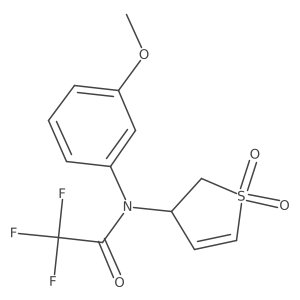 N-(1,1-dioxido-2,3-dihydrothiophen-3-yl)-2,2,2-trifluoro-N-(3-methoxyphenyl)acetamide Structure