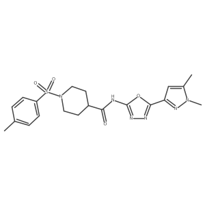 N-[5-(1,5-dimethyl-1H-pyrazol-3-yl)-1,3,4-oxadiazol-2-yl]-1-(4-methylbenzenesulfonyl)piperidine-4-carboxamide Structure
