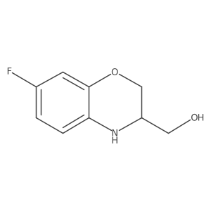 (7-fluoro-3,4-dihydro-2H-1,4-benzoxazin-3-yl)methanol Structure