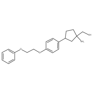 {1-Amino-3-[4-(2-phenoxyethoxy)phenyl]cyclopentyl}methanol结构式