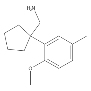 [1-(2-Methoxy-5-methylphenyl)cyclopentyl]methanamine Structure