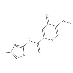 5-methoxy-N-(4-methylthiazol-2-yl)-4-oxo-4H-pyran-2-carboxamide Structure