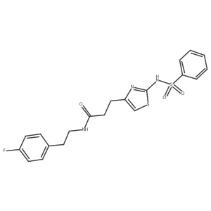 3-(2-benzenesulfonamido-1,3-thiazol-4-yl)-N-[2-(4-fluorophenyl)ethyl]propanamide Structure