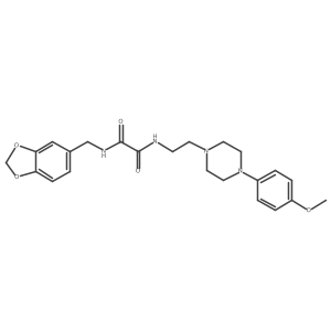 N1-(benzo[d][1,3]dioxol-5-ylmethyl)-N2-(2-(4-(4-methoxyphenyl)piperazin-1-yl)ethyl)oxalamide结构式