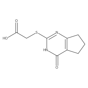 2-((4-oxo-4,5,6,7-tetrahydro-3H-cyclopenta[d]pyrimidin-2-yl)thio)acetic acid Structure