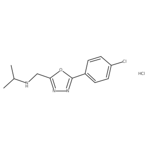 {[5-(4-Chlorophenyl)-1,3,4-oxadiazol-2-yl]methyl}(propan-2-yl)amine hydrochloride Structure