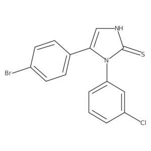 5-(4-bromophenyl)-1-(3-chlorophenyl)-1H-imidazole-2-thiol结构式