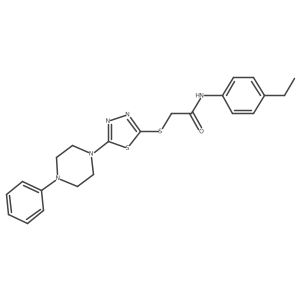 N-(4-ethylphenyl)-2-((5-(4-phenylpiperazin-1-yl)-1,3,4-thiadiazol-2-yl)thio)acetamide Structure