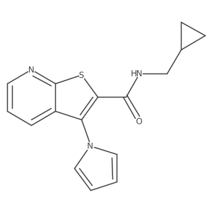 N-(cyclopropylmethyl)-3-(1H-pyrrol-1-yl)thieno[2,3-b]pyridine-2-carboxamide Structure