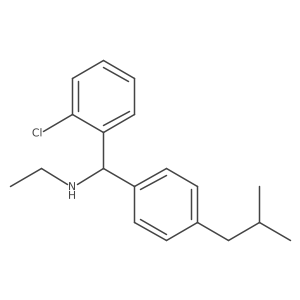 2-Chloro-N-ethyl-I+/--[4-(2-methylpropyl)phenyl]benzenemethanamine Structure