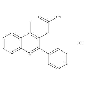 2-(4-Methyl-2-phenylquinolin-3-yl)acetic acid hydrochloride Structure