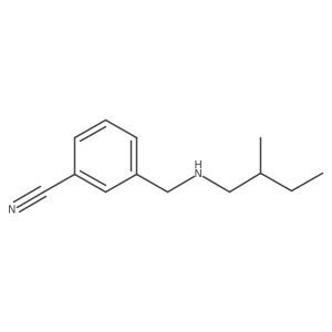 3-{[(2-Methylbutyl)amino]methyl}benzonitrile Structure