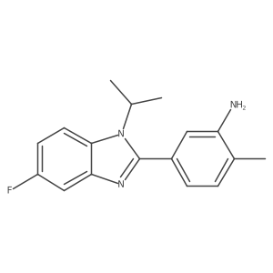 5-[5-fluoro-1-(propan-2-yl)-1H-1,3-benzodiazol-2-yl]-2-methylaniline Structure