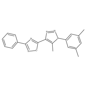 5-[1-(3,5-dimethylphenyl)-5-methyl-1H-1,2,3-triazol-4-yl]-3-phenyl-1,2,4-oxadiazole Structure