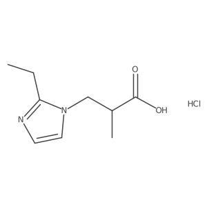 3-(2-Ethyl-imidazol-1-yl)-2-methyl-propionic acid hydrochloride Structure