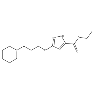 ethyl 3-(3-piperidin-1-ylpropoxy)-1H-pyrazole-5-carboxylate Structure