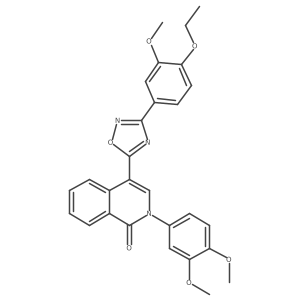 2-(3,4-dimethoxyphenyl)-4-(3-(4-ethoxy-3-methoxyphenyl)-1,2,4-oxadiazol-5-yl)isoquinolin-1(2H)-one Structure