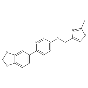 4-(((6-(Benzo[d][1,3]dioxol-5-yl)pyridazin-3-yl)thio)methyl)-2-methylthiazole结构式
