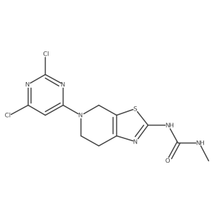 N-[5-(2,6-Dichloro-4-pyrimidinyl)-4,5,6,7-tetrahydrothiazolo[5,4-c]pyridin-2-yl]-Na(2)-methylurea Structure