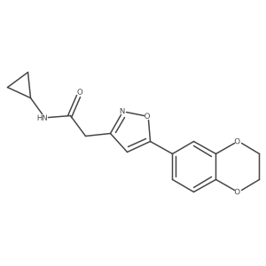 N-cyclopropyl-2-(5-(2,3-dihydrobenzo[b][1,4]dioxin-6-yl)isoxazol-3-yl)acetamide Structure