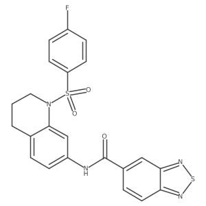 N-(1-((4-fluorophenyl)sulfonyl)-1,2,3,4-tetrahydroquinolin-7-yl)benzo[c][1,2,5]thiadiazole-5-carboxamide结构式