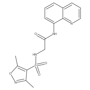 2-[[(3,5-Dimethyl-4-isoxazolyl)sulfonyl]amino]-N-8-quinolinylacetamide Structure