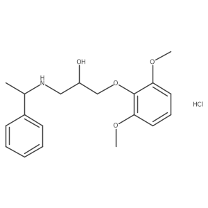 1-(2,6-Dimethoxyphenoxy)-3-((1-phenylethyl)amino)propan-2-ol hydrochloride Structure