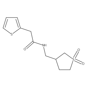 N-((1,1-dioxidotetrahydrothiophen-3-yl)methyl)-2-(thiophen-2-yl)acetamide结构式