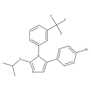 5-(4-bromophenyl)-2-(isopropylthio)-1-(3-(trifluoromethyl)phenyl)-1H-imidazole结构式