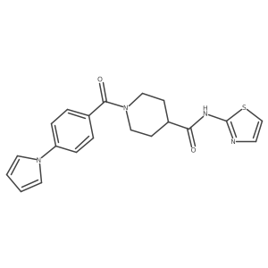 1-(4-(1H-pyrrol-1-yl)benzoyl)-N-(thiazol-2-yl)piperidine-4-carboxamide结构式