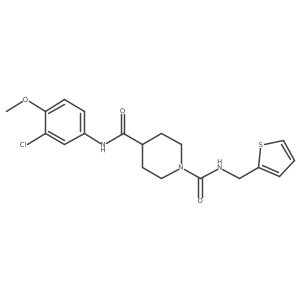 N4-(3-chloro-4-methoxyphenyl)-N1-[(thiophen-2-yl)methyl]piperidine-1,4-dicarboxamide Structure