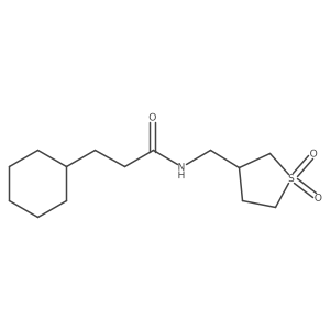 3-cyclohexyl-N-((1,1-dioxidotetrahydrothiophen-3-yl)methyl)propanamide Structure