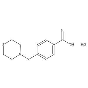 4-(Thiomorpholin-4-ylmethyl)benzoic acid hydrochloride结构式