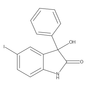 3-Hydroxy-5-iodo-3-phenyl-1,3-dihydro-indol-2-one Structure
