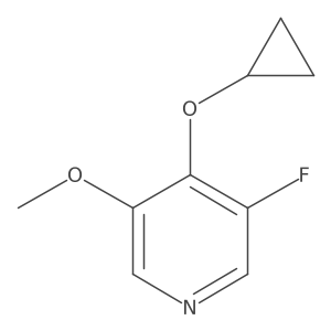 4-Cyclopropoxy-3-fluoro-5-methoxypyridine结构式