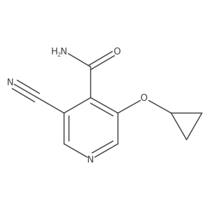 3-Cyano-5-cyclopropoxyisonicotinamide Structure