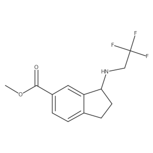 (R)-Methyl 3-(2,2,2-trifluoroethylamino)-2,3-dihydro-1H-indene-5-carboxylate结构式