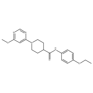 N-(4-ethoxyphenyl)-1-(6-methoxypyrimidin-4-yl)piperidine-4-carboxamide结构式