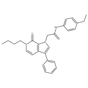 2-(3-butyl-4-oxo-7-phenyl-3,4-dihydro-5H-pyrrolo[3,2-d]pyrimidin-5-yl)-N-(4-methoxyphenyl)acetamide Structure