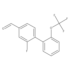 2-Fluoro-2'-(trifluoromethoxy)-[1,1'-biphenyl]-4-carbaldehyde结构式