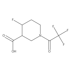 3-Piperidinecarboxylic acid, 4-fluoro-1-(2,2,2-trifluoroacetyl)-结构式