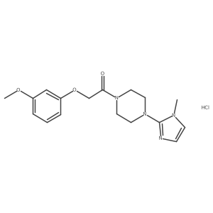 2-(3-methoxyphenoxy)-1-(4-(1-methyl-1H-imidazol-2-yl)piperazin-1-yl)ethanone hydrochloride Structure